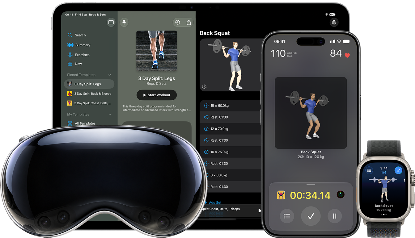 home-27-landscape-en Reps & Sets running on iPad, iPhone, Apple Watch, and Apple Vision Pro.